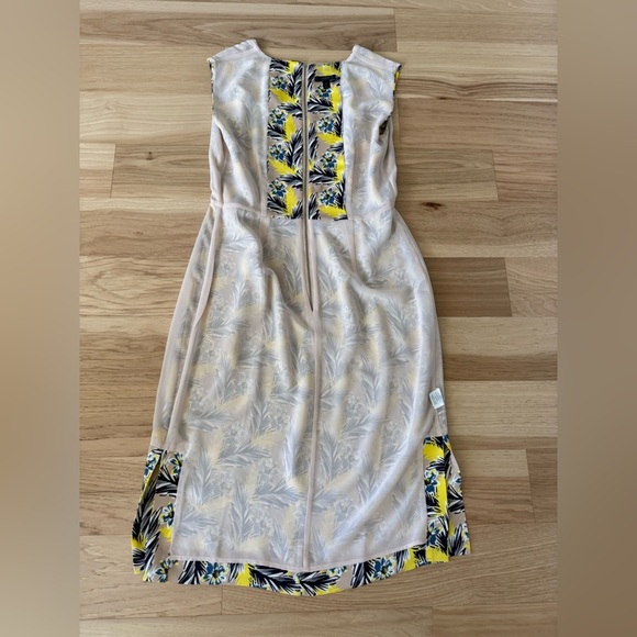 J. Crew 100% Silk Spring Meadow Floral Dress Yellow size 10 - Picture 10 of 14